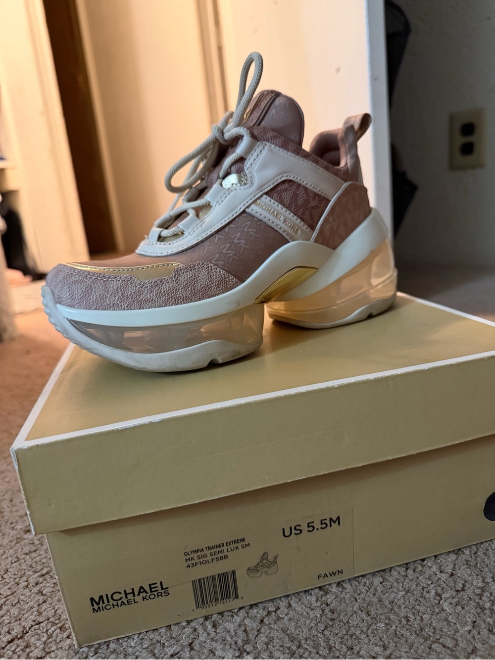Michael Kors Blush Pink Platform Trainer Sneakers